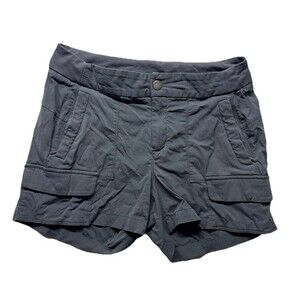 Athleta Shorts Womens Size 8 Gray Trekkie Nylon Hiking Cargo Pockets Stretch